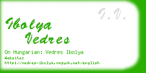 ibolya vedres business card